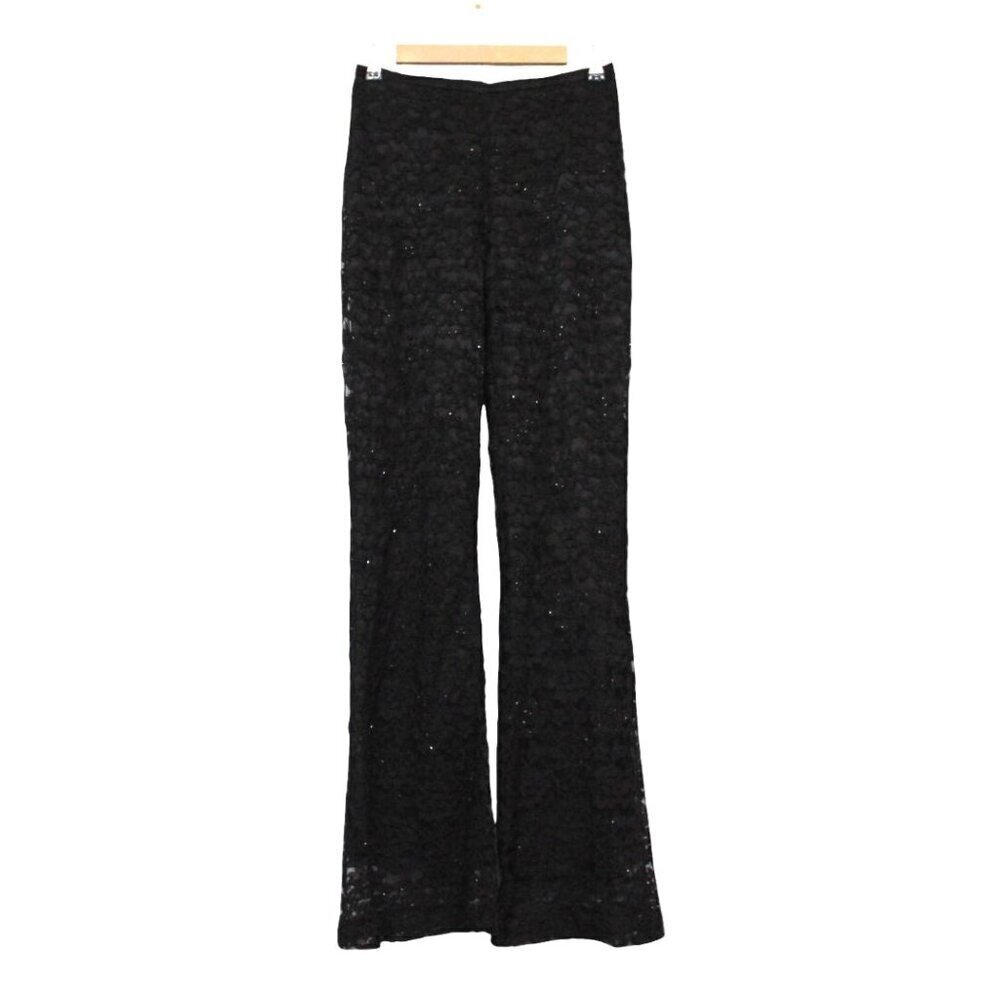 Casual Corner Lace Pants Size 4 Floral Beaded Evening Formal Whimsigoth Grunge